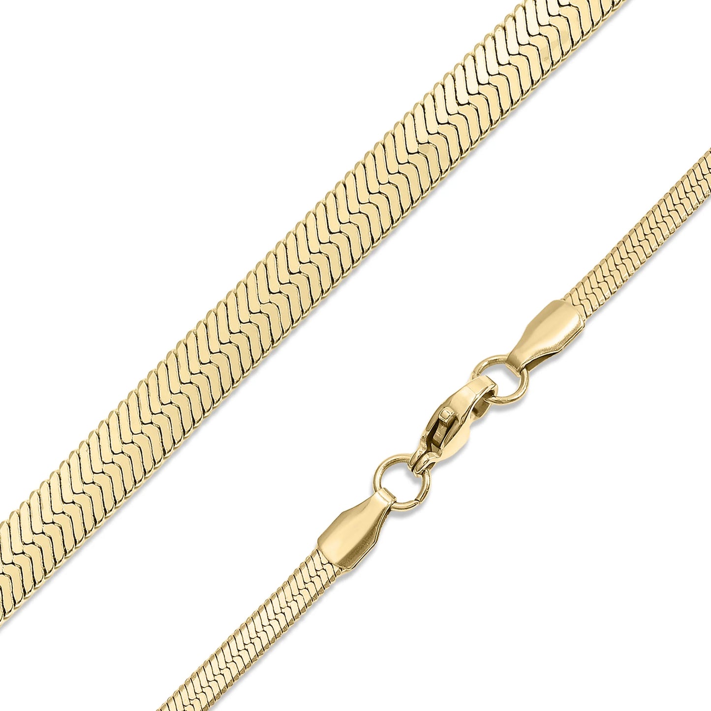 Gold Herringbone Necklace
