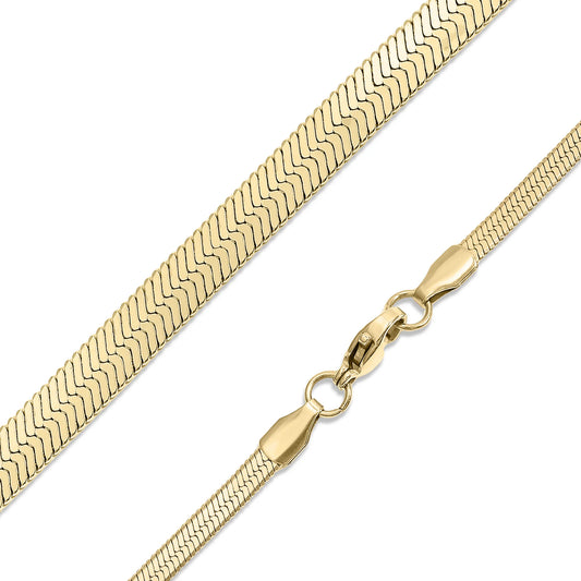 Gold Herringbone Necklace